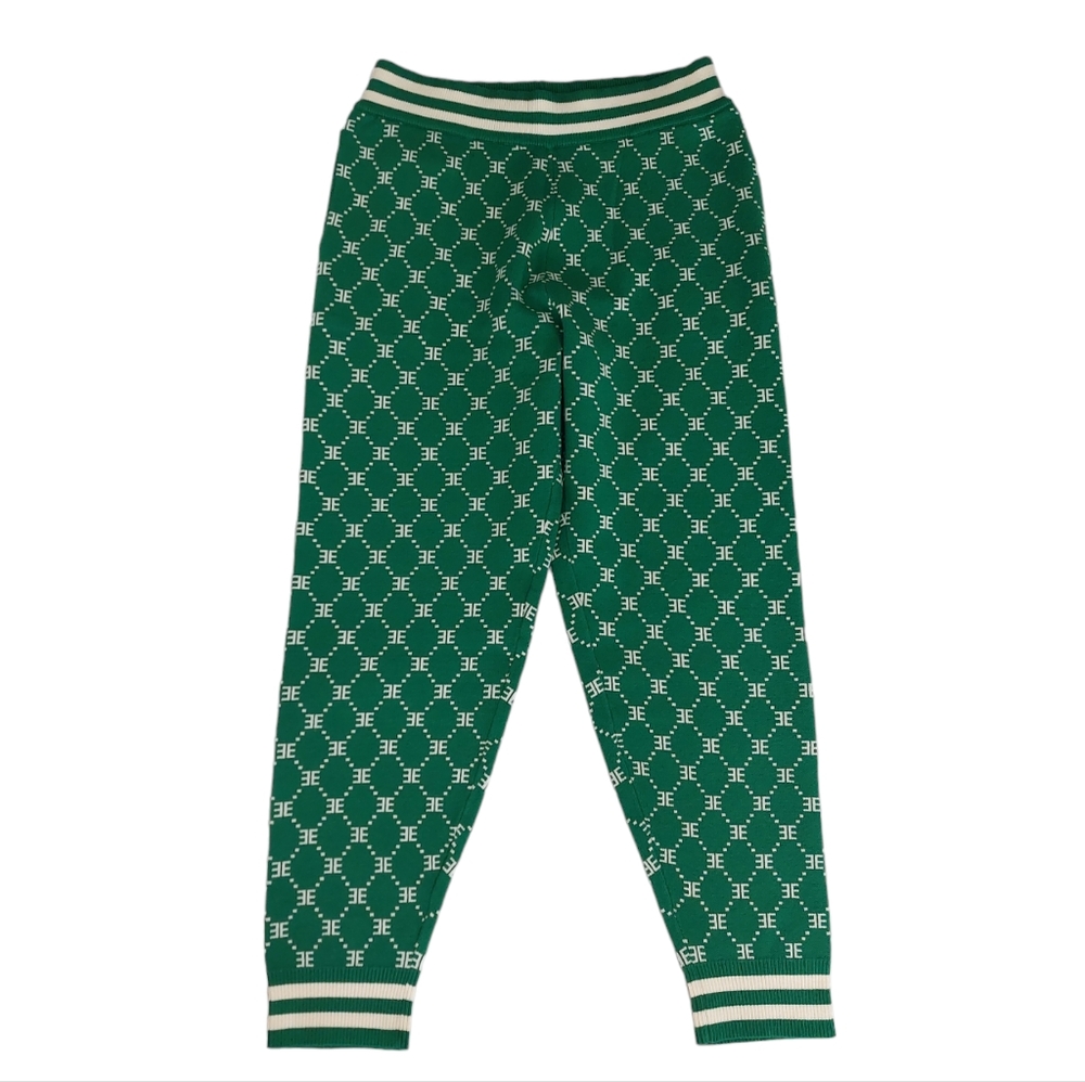 Ellandemm Kelly Green Monogram Jogger Pants